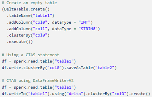 Python Create Table